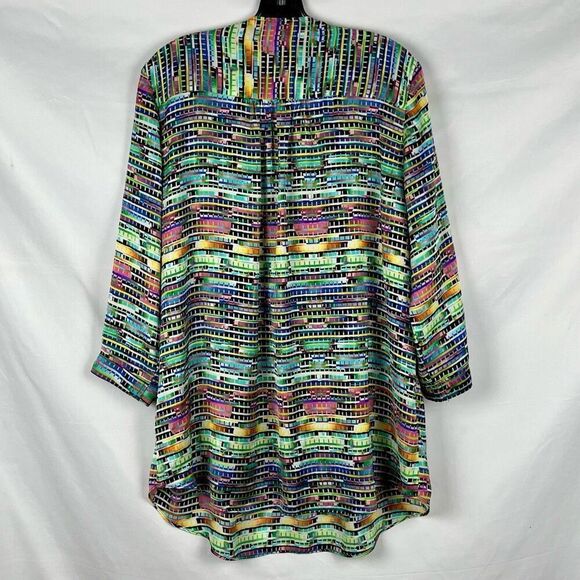 Lior Paris Multicolored Zip Collar 3/4 Sleeves XL - Picture 2 of 9
